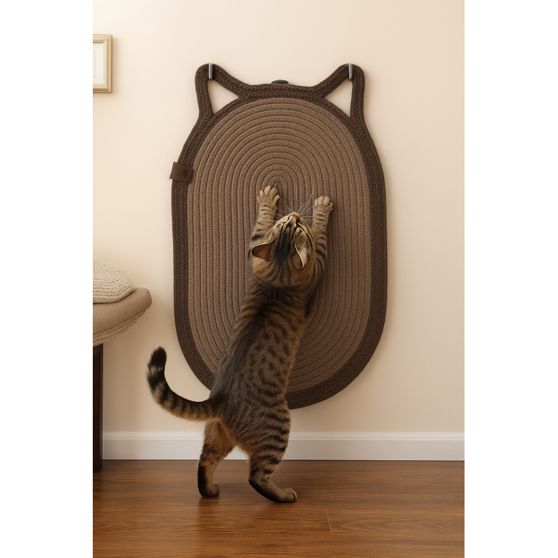 Mikopet Dekoratif Kedi Kulaklı Tırmalama Paspası